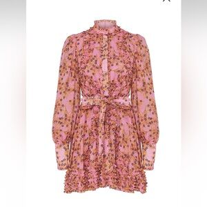 ALEXIS Karina Pink Floral Dress Size L Large - Pink
With Purple Flowers